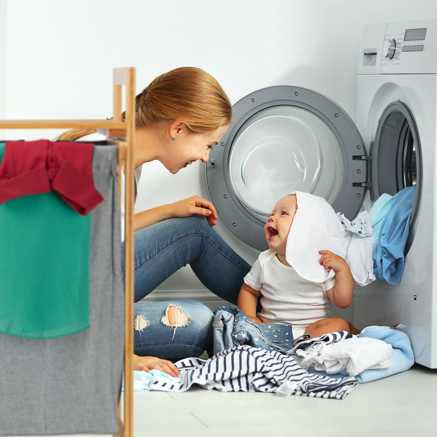 Northio Cesto portabiancheria con 2 scomparti  