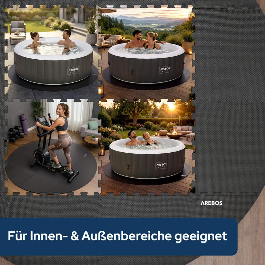 Arebos  Tapis de protection du sol  Tapis puzzle Tapis pour piscine x25 