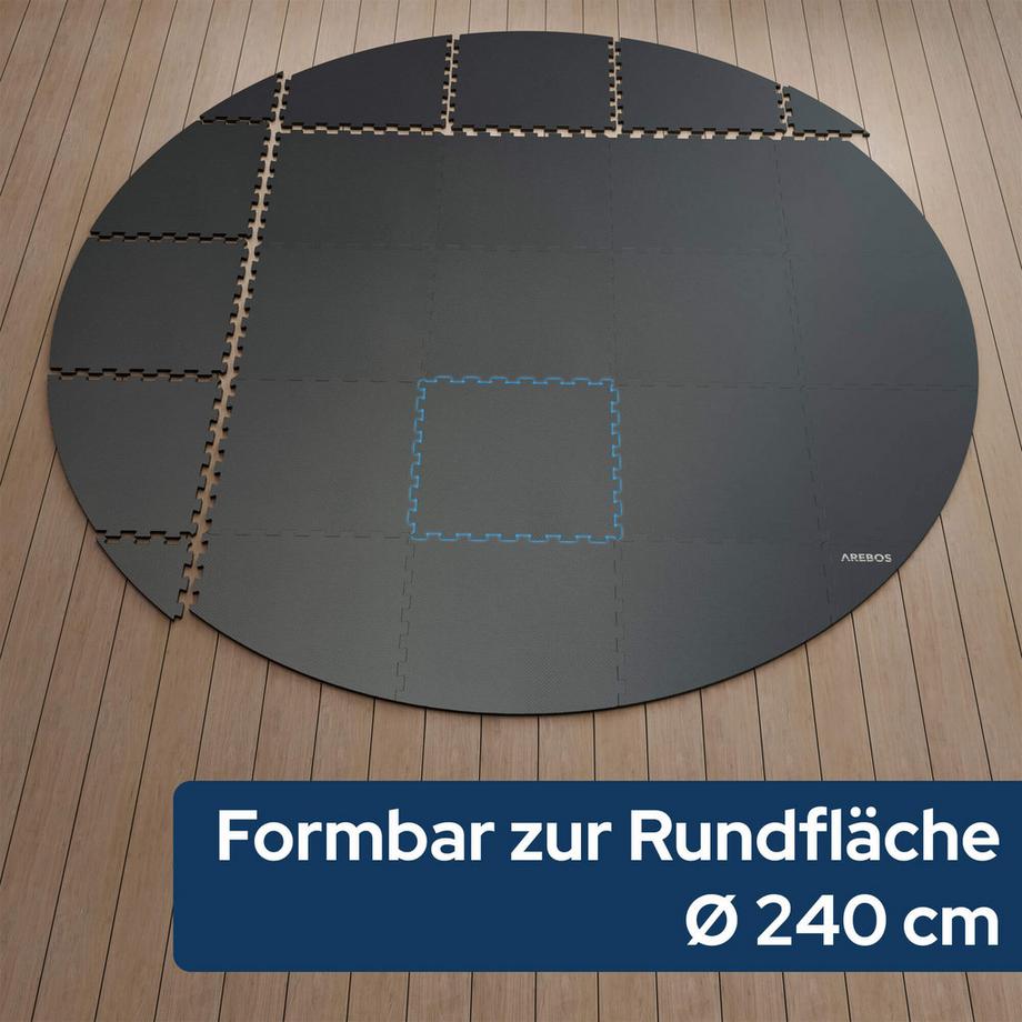 Arebos  Tapis de protection du sol  Tapis puzzle Tapis pour piscine x25 