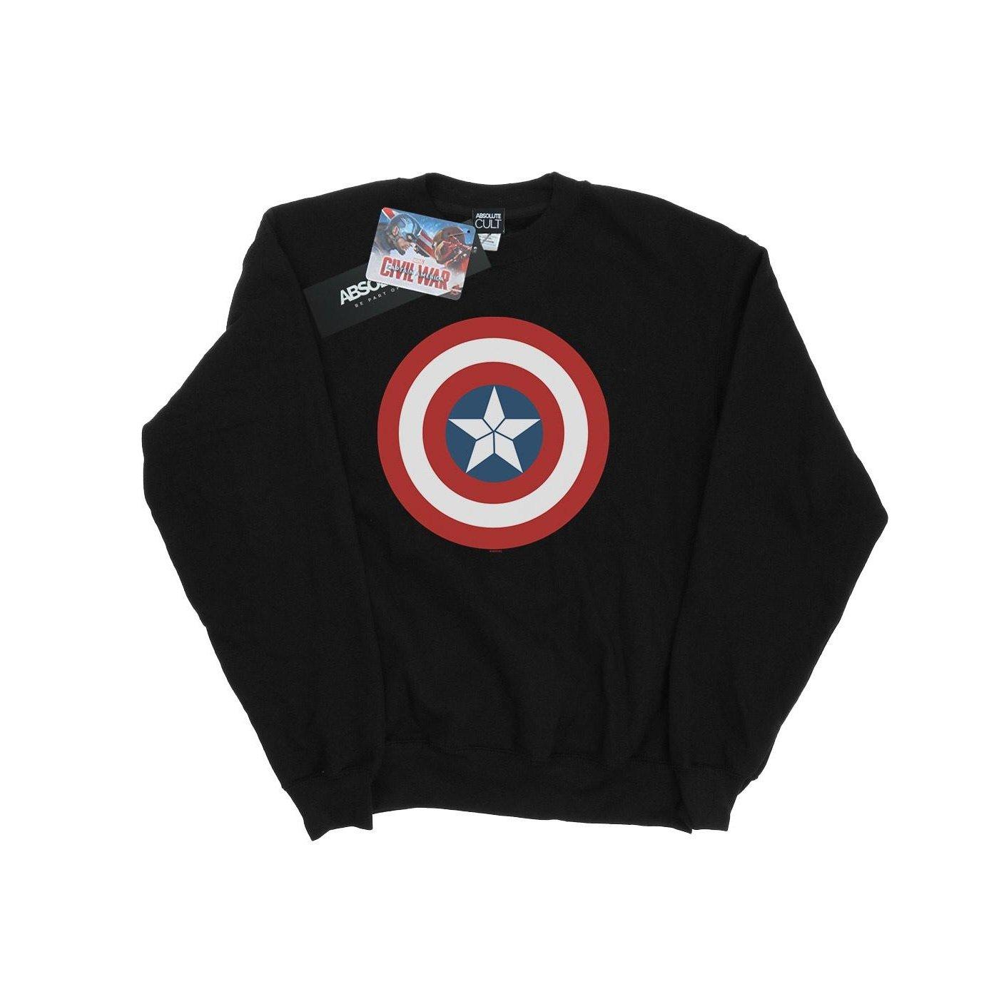Image of Captain America Civil War Shield Sweatshirt Damen Schwarz XXL