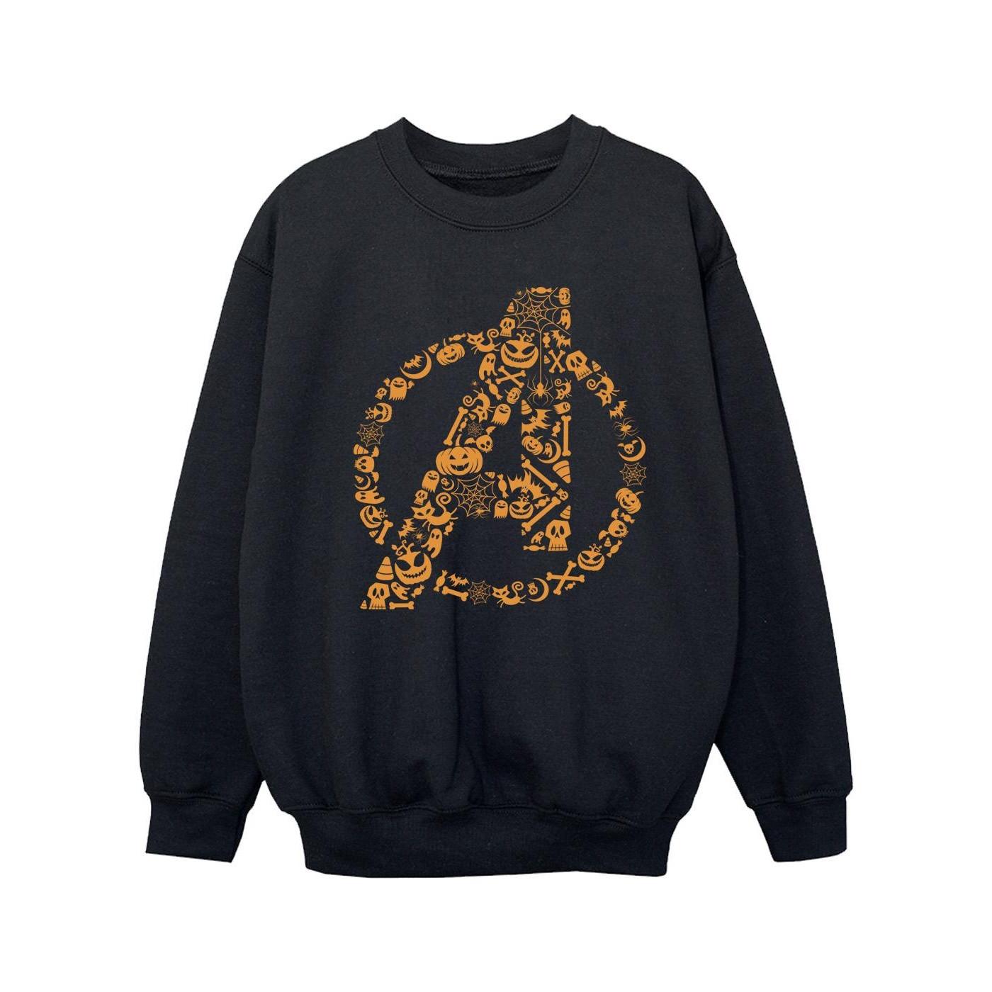 Image of Avengers Halloween Logo Sweatshirt Mädchen Schwarz 104