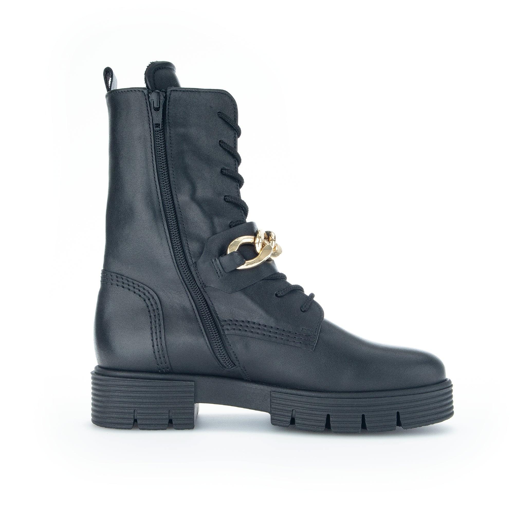 Image of - Leder Stiefelette Unisex Schwarz Leicht 42.5