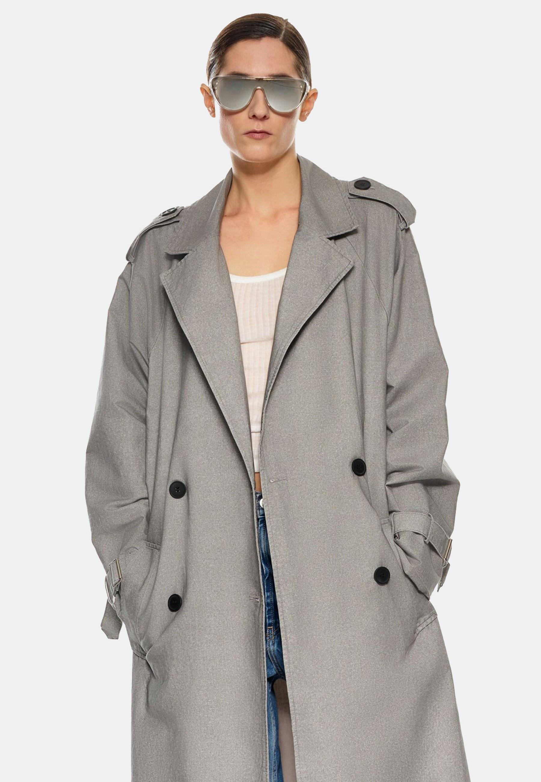 RICANO  Trench-coat da donna Clarissa, cappotto lungo al polpaccio 