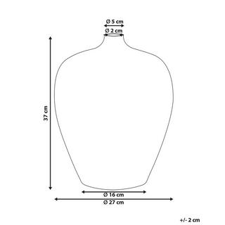 Beliani Blumenvase aus Terrakotta Modern TERRASA  