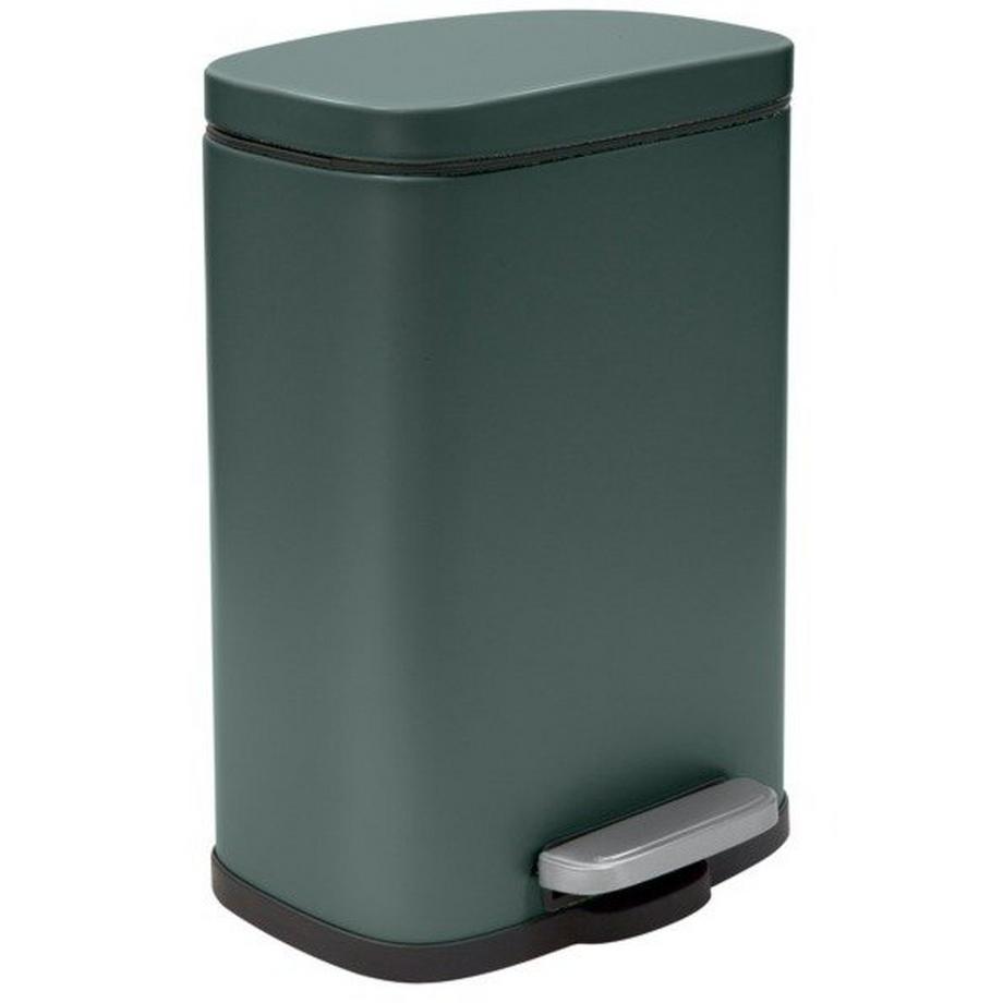 Pattumiera da bagno a pedale Acciaio AKIRA 5L Verde scuro opaco