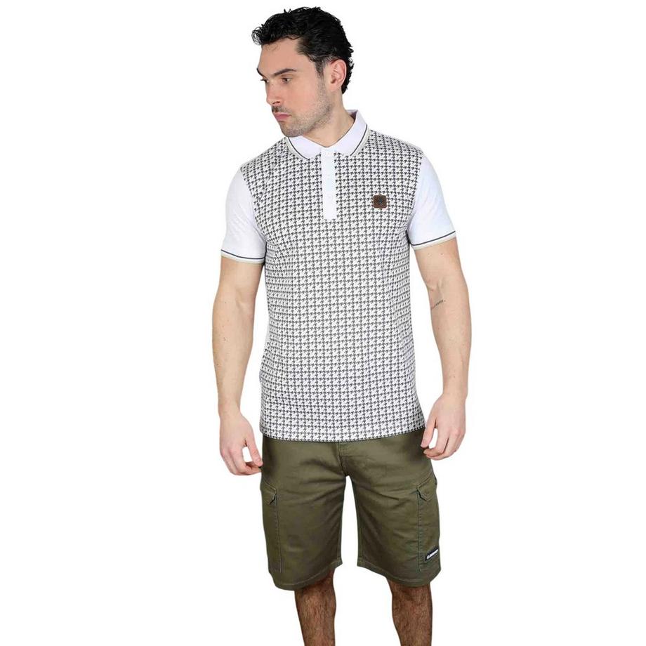 Lambretta Polo Motif Pied-de-poule  