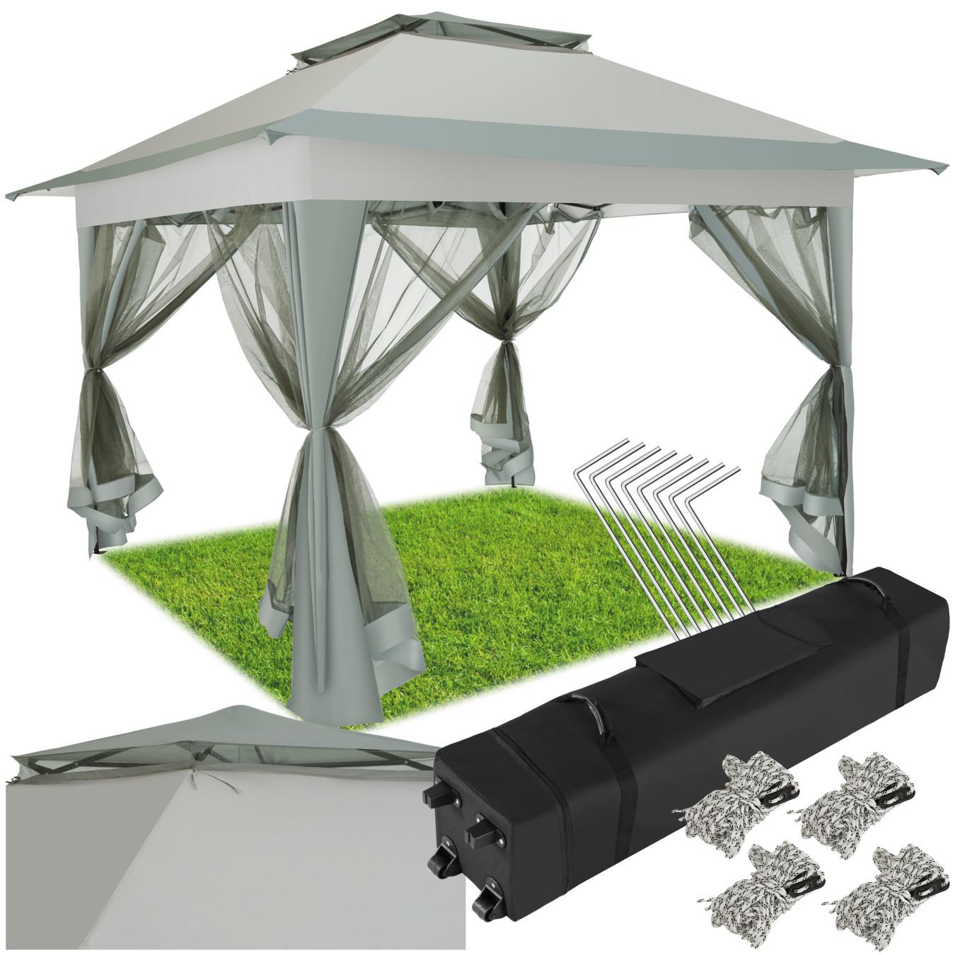 Image of Faltpavillon 4 abnehmbare Seitenteile aus Moskitonetz Faltpavillon 4 abnehmbare Seitenteile aus Moskitonetz