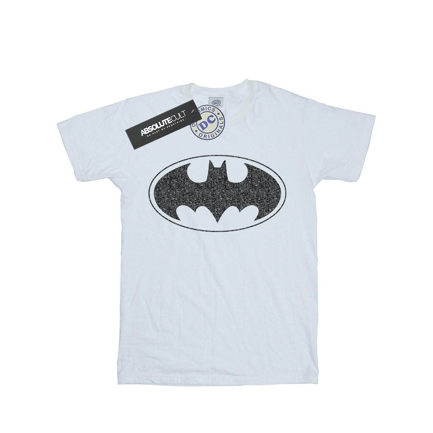 Image of Batman One Colour Logo Tshirt Mädchen Weiss 140/146