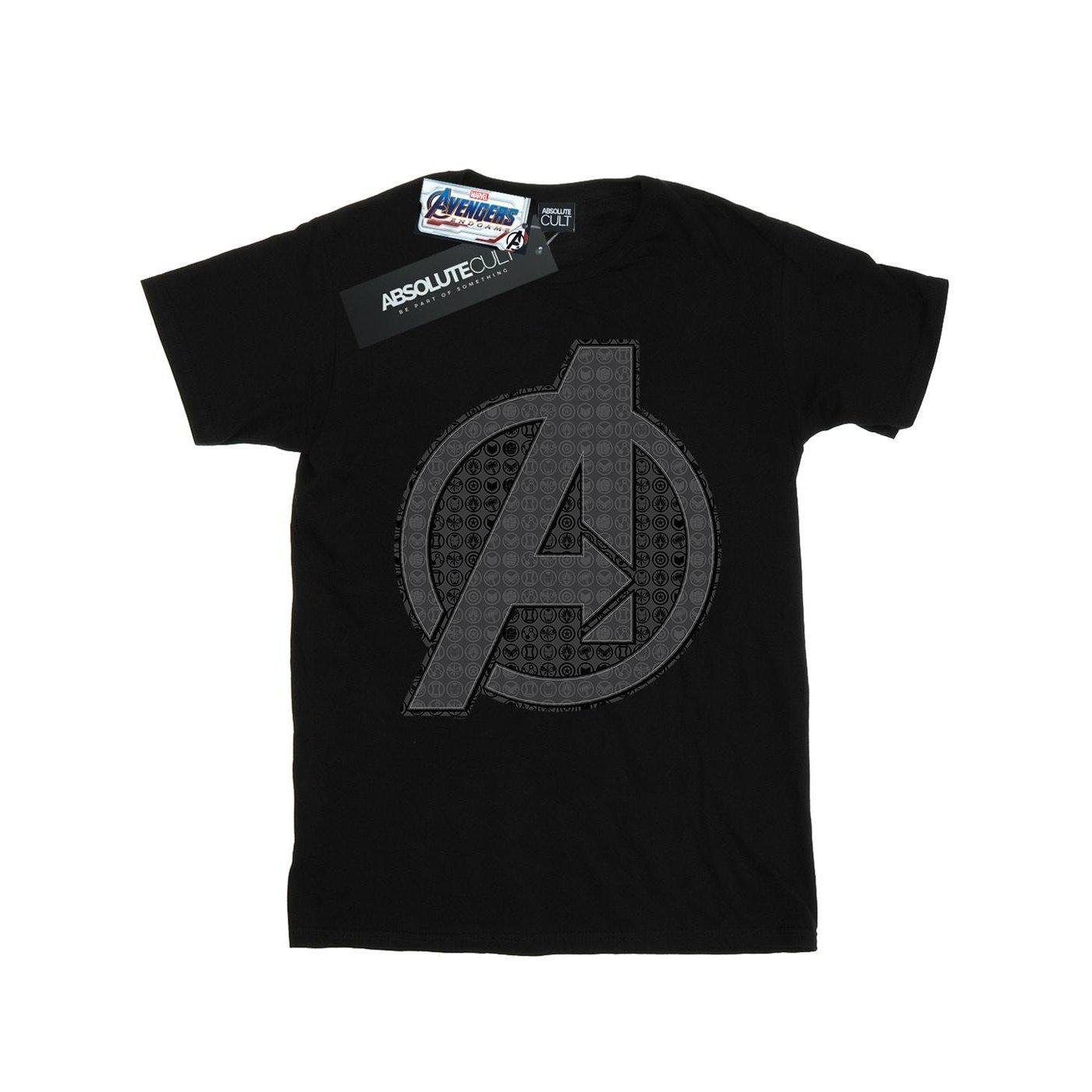 Image of Avengers Endgame Iconic Logo Tshirt Damen Schwarz M