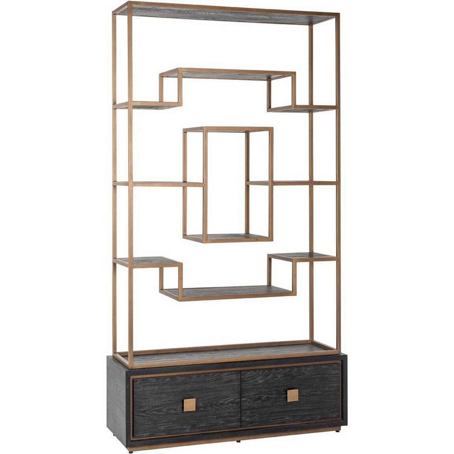 Étagère murale Hunter noir doré brossé 120