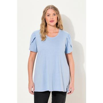 T-shirt dal taglio svasato con tintura a freddo, scollo rotondo e mezze maniche