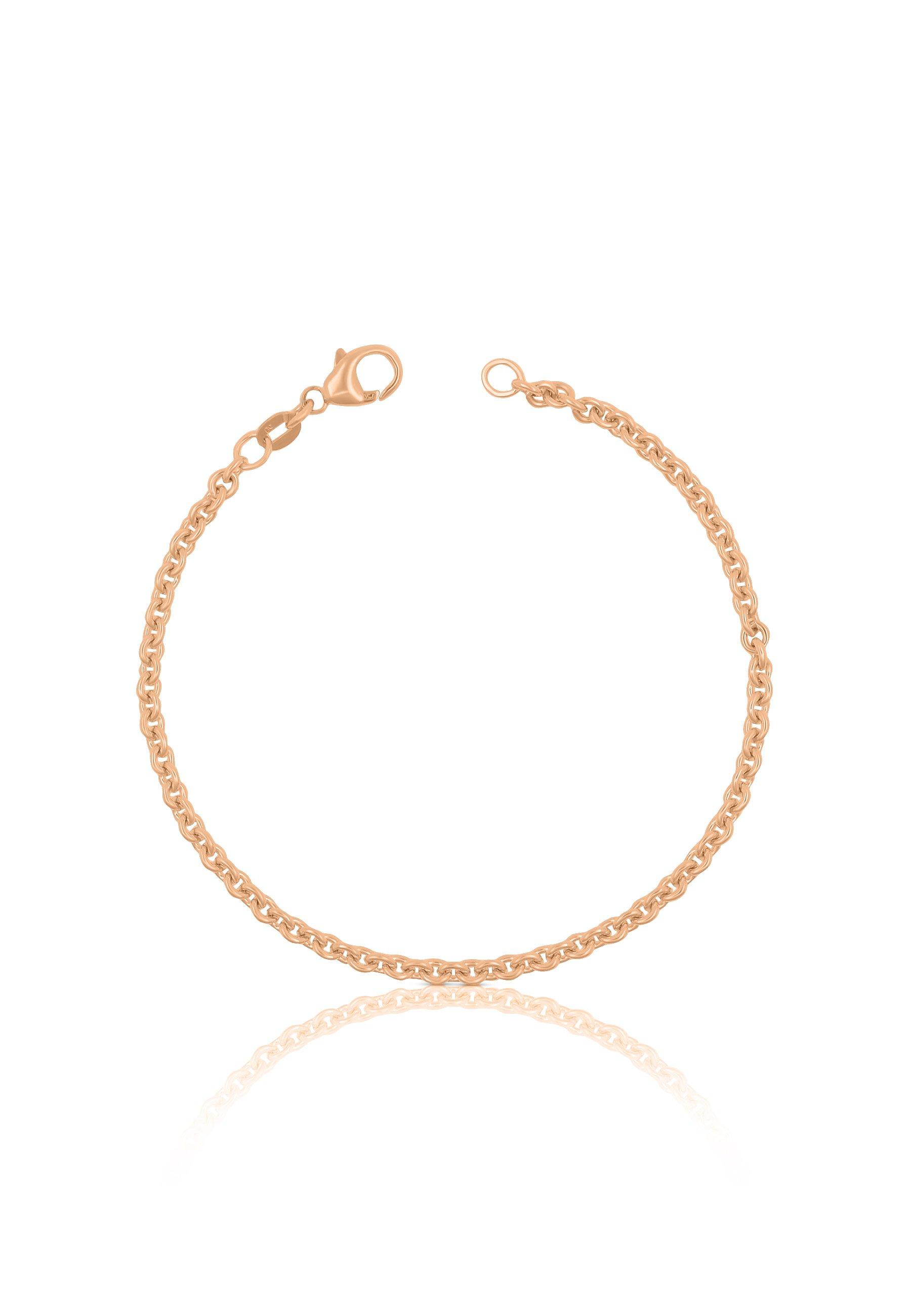 MUAU Schmuck  Bracelet rond forçat en or rose 750, 19cm, 3,1mm 