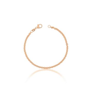 Bracelet rond forçat en or rose 750, 19cm, 3,1mm