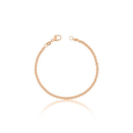 MUAU Schmuck  Bracelet rond forçat en or rose 750, 19cm, 3,1mm 