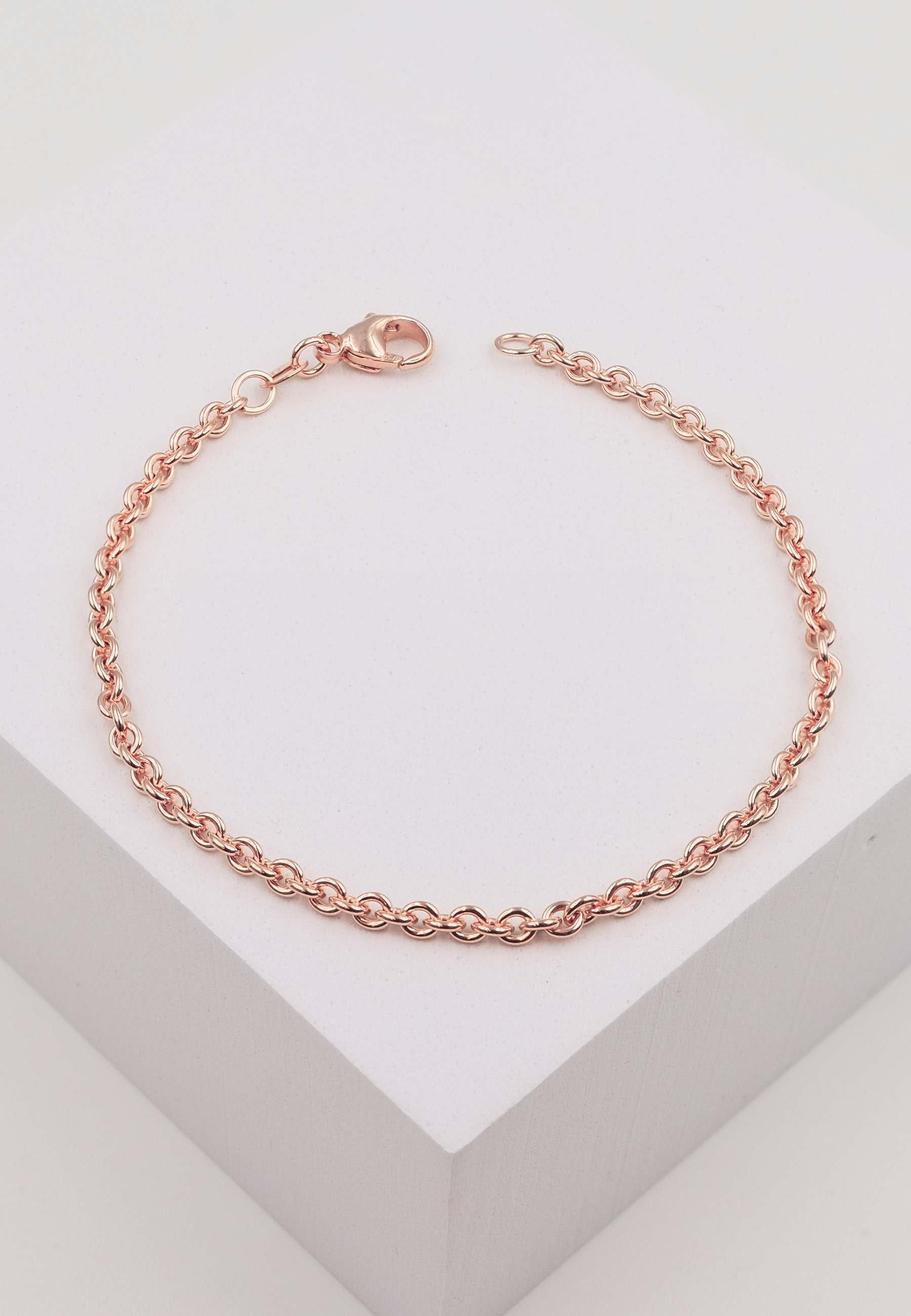 MUAU Schmuck  Bracelet rond forçat en or rose 750, 19cm, 3,1mm 