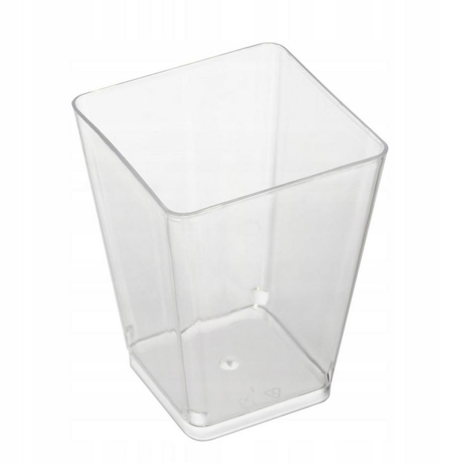 Ruhhy  Quadratische Plastikbecher - 120 ml - 50 Stk 