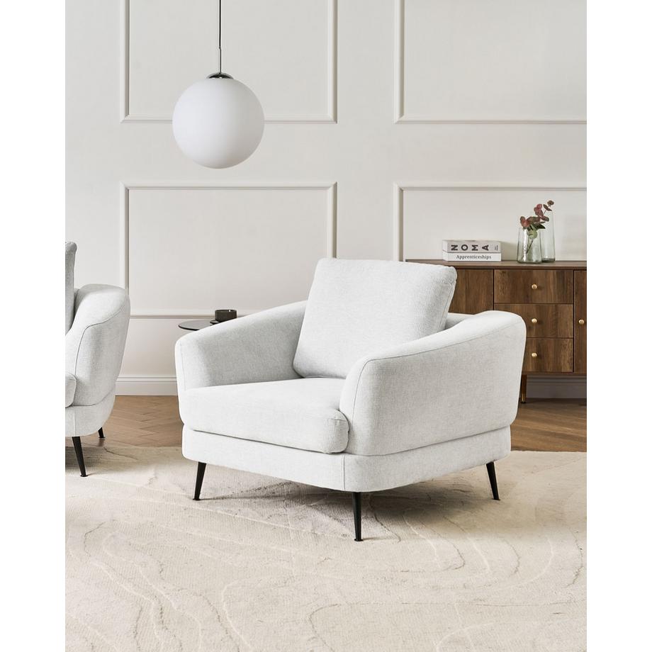 Beliani Fauteuil en Tissu Moderne KJAER  