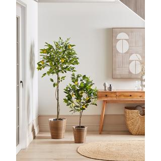 Beliani Kunstpflanze aus Kunststoff LEMON TREE  