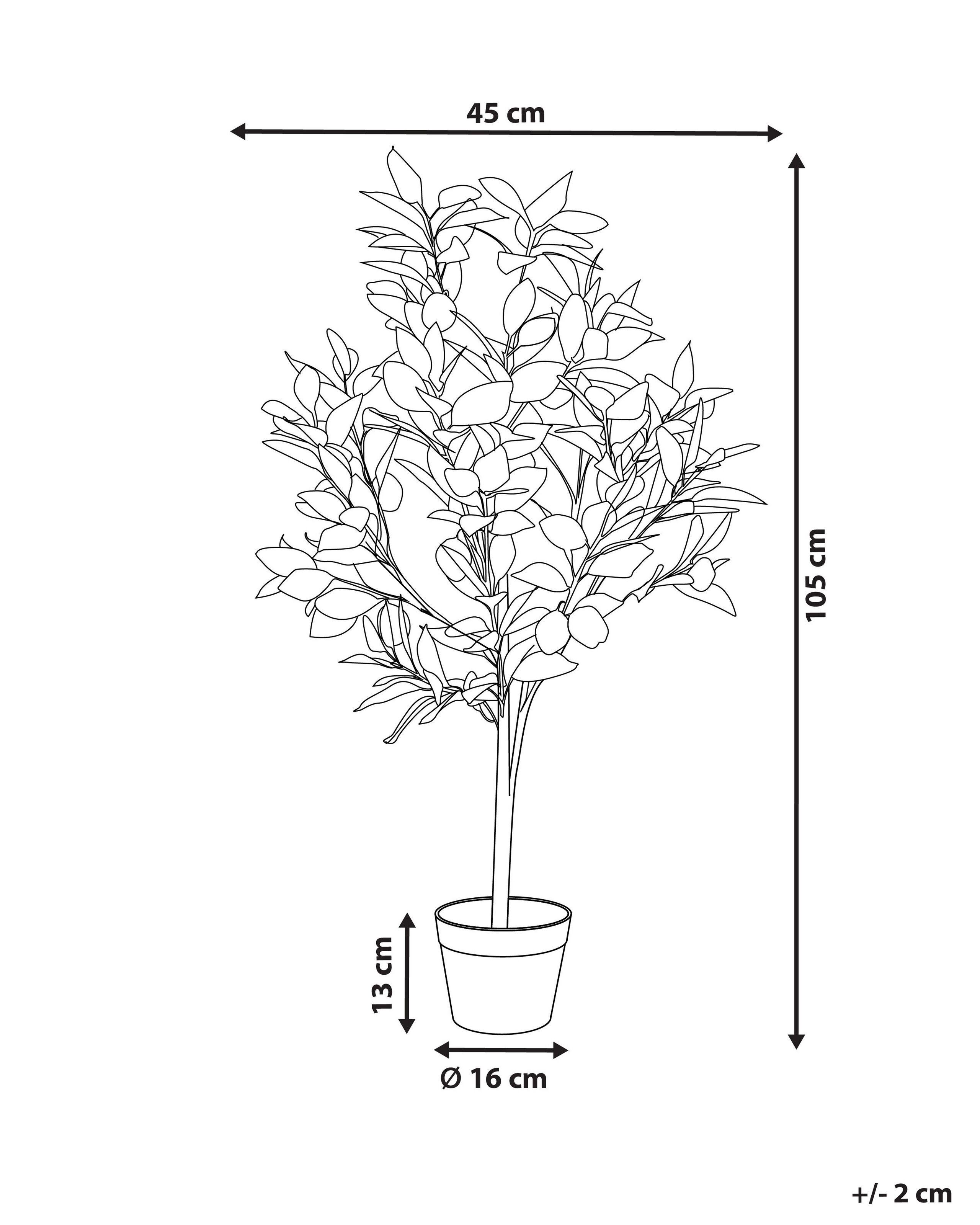 Beliani Kunstpflanze aus Kunststoff LEMON TREE  