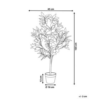 Beliani Kunstpflanze aus Kunststoff LEMON TREE  