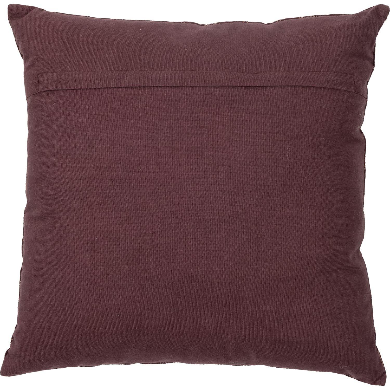 mutoni Coussin velours pochoir avec broderie Vin 45x45  