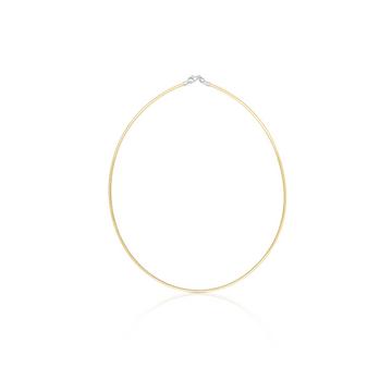 Collier Omega Glied Bicolor Gelb-/Weissgold 750, 2.2mm, 42cm