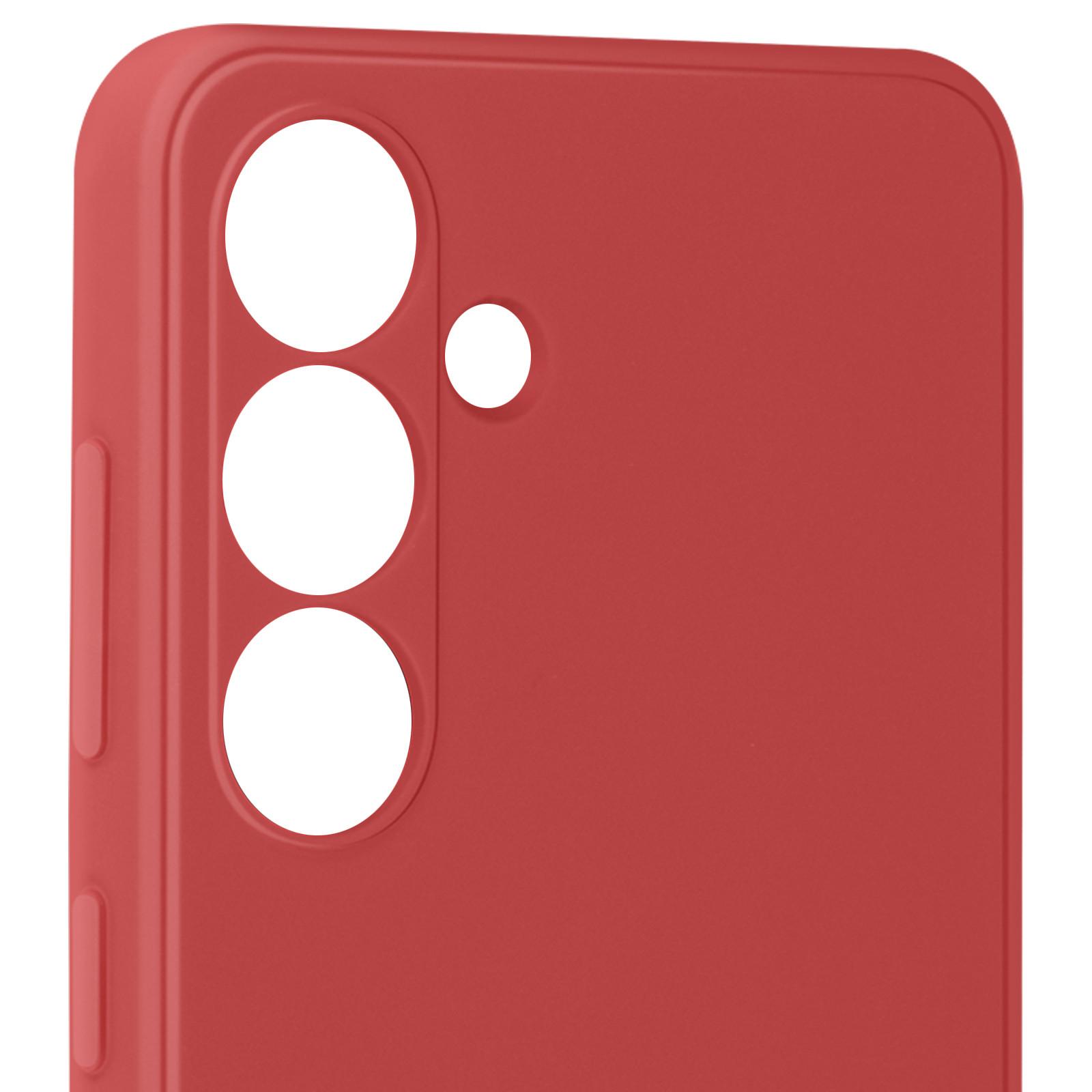 Avizar  Cover opaca Samsung S24 rosso carminio 