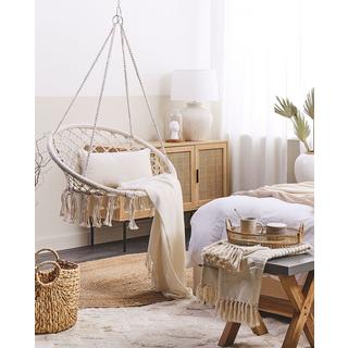 Beliani Fauteuil suspendu en Coton Boho GABELLA  