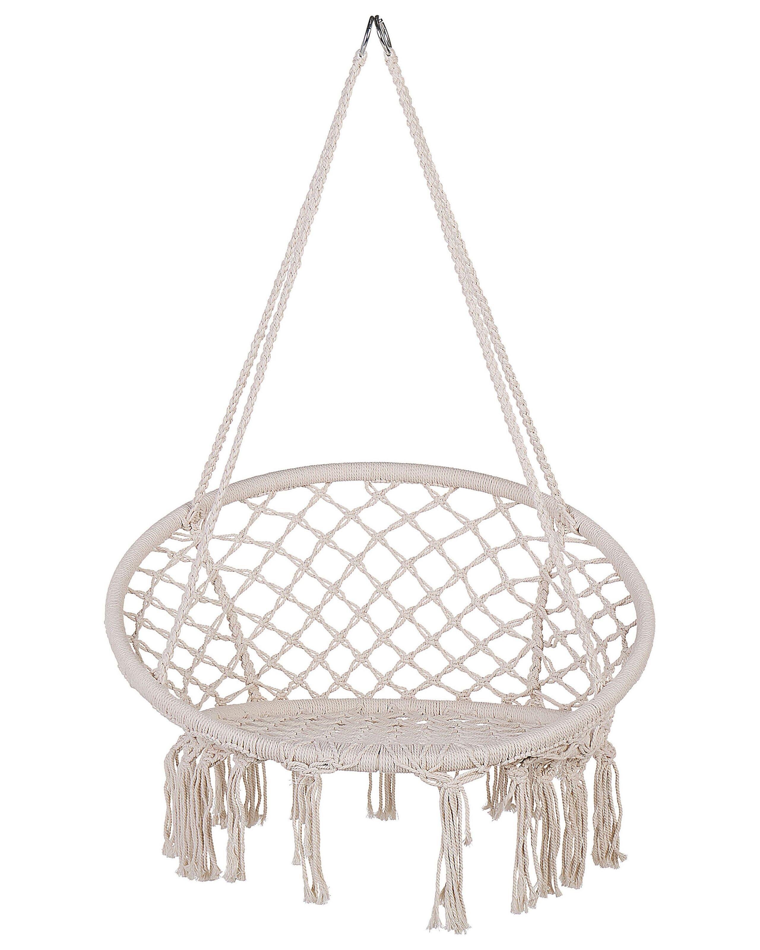 Beliani Fauteuil suspendu en Coton Boho GABELLA  