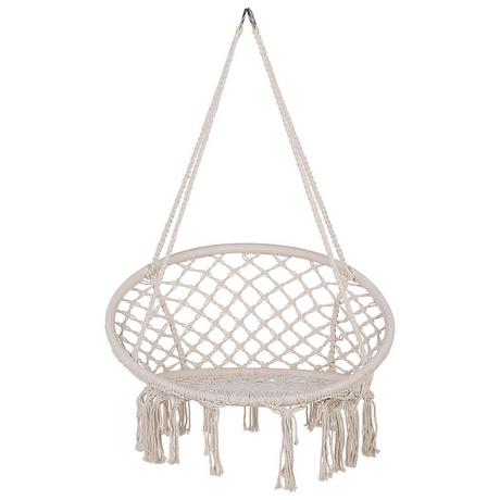 Beliani Fauteuil suspendu en Coton Boho GABELLA  