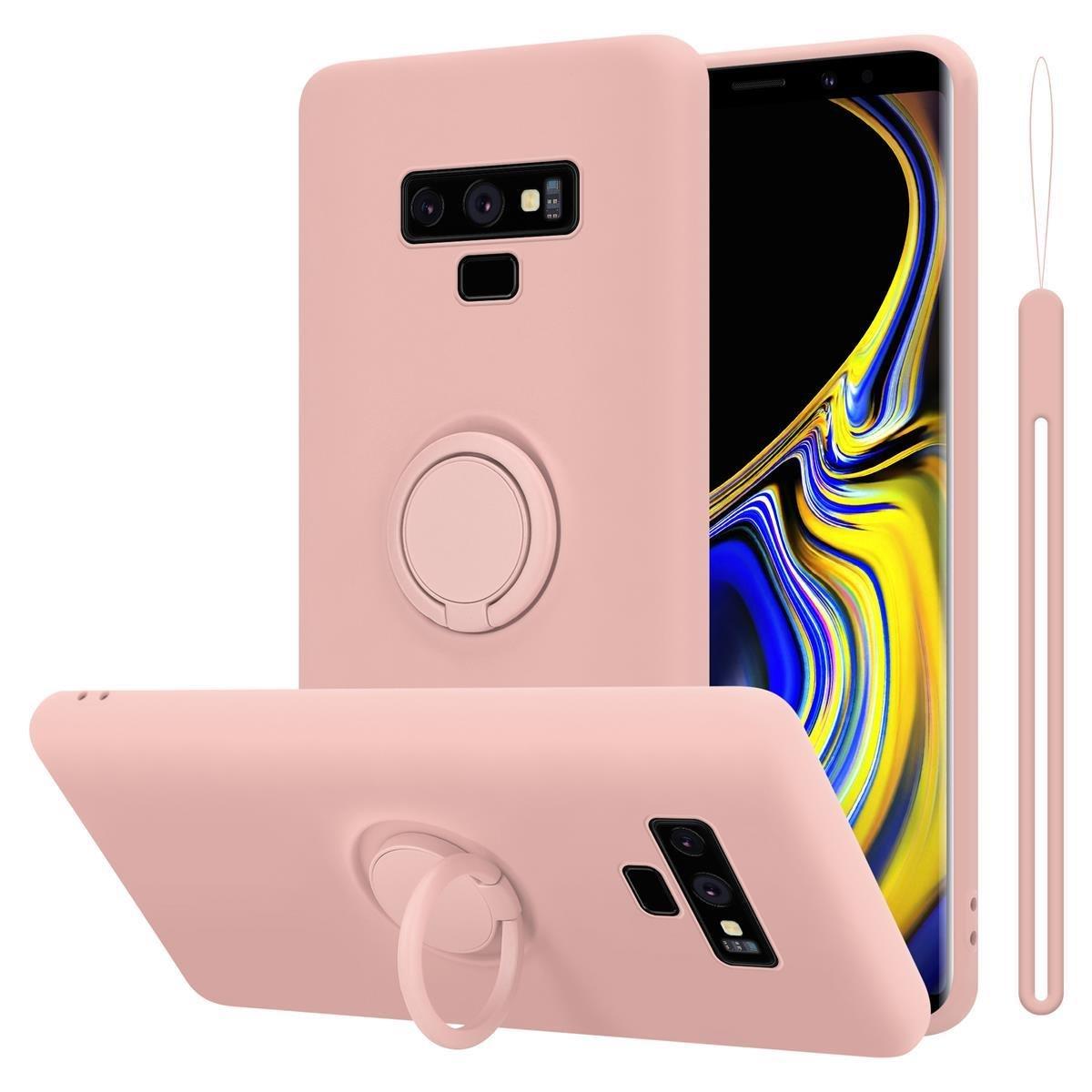 Cadorabo  Housse compatible avec Samsung Galaxy NOTE 9 - Coque de protection en silicone TPU flexible avec anneau 