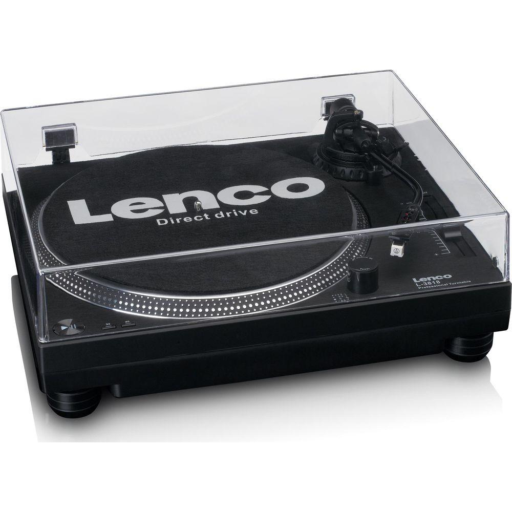 Lenco  L-3818BK Plattenspieler, schwarz 
