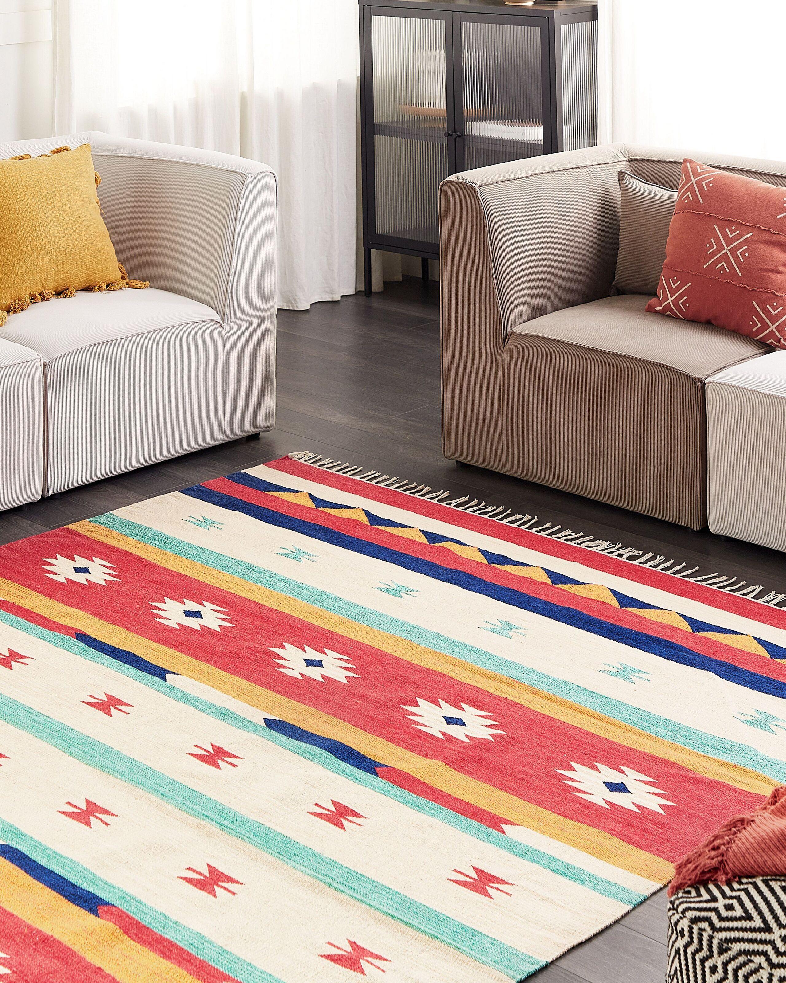 Beliani Tapis en Coton Traditionnel MARGARA  