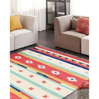 Beliani Tapis en Coton Traditionnel MARGARA  