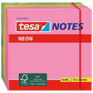Tesa TESA Neon Notes 75x75mm 560040000 3 Farben ass. 6x80 Blatt  