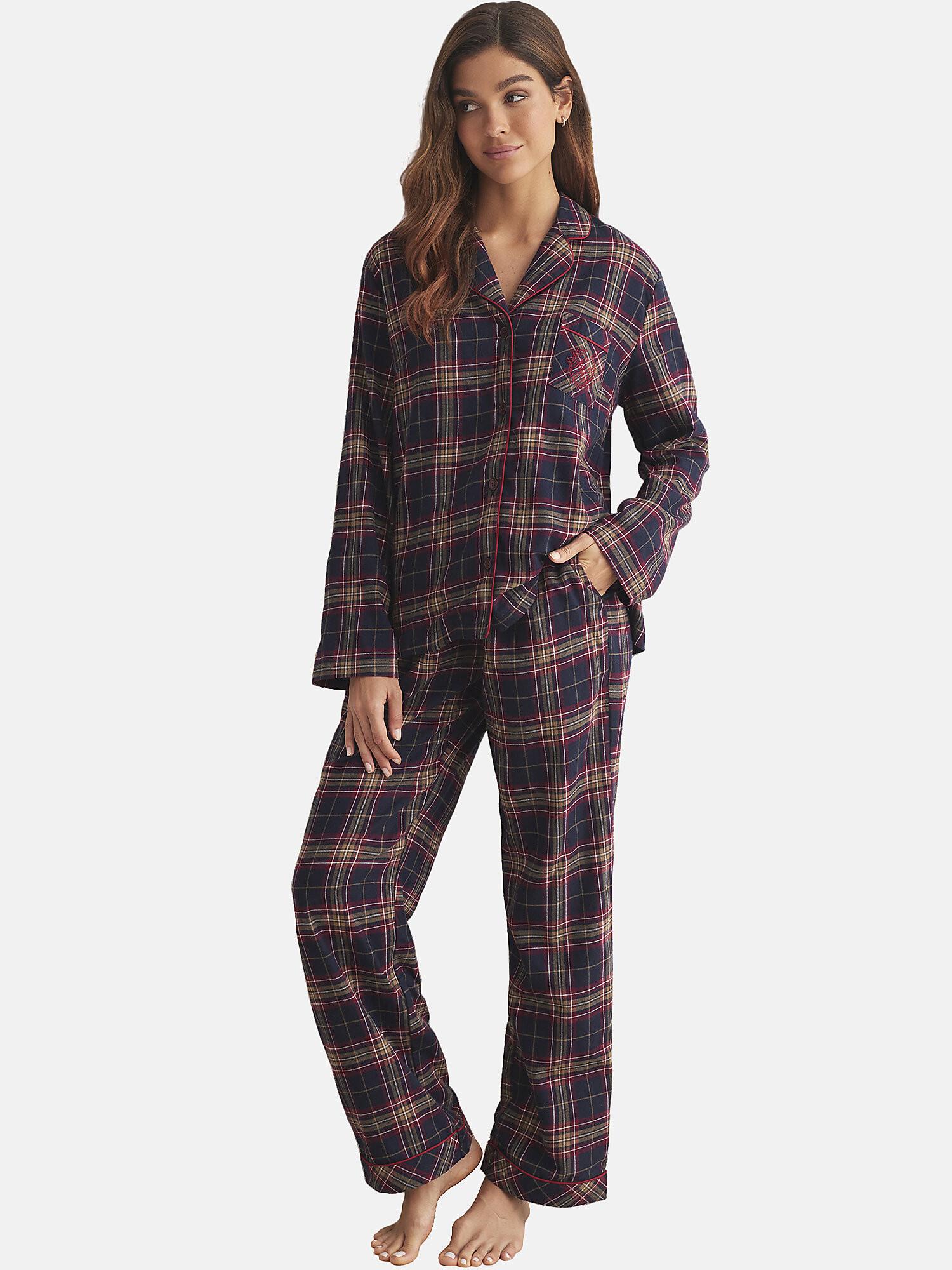 Selmark  Pigiama pantaloni camicia a maniche lunghe PLAID 