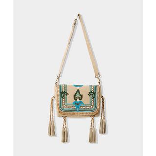 Joe Browns  Geflochtene Wildleder-Perlen-Crossbody-Tasche 