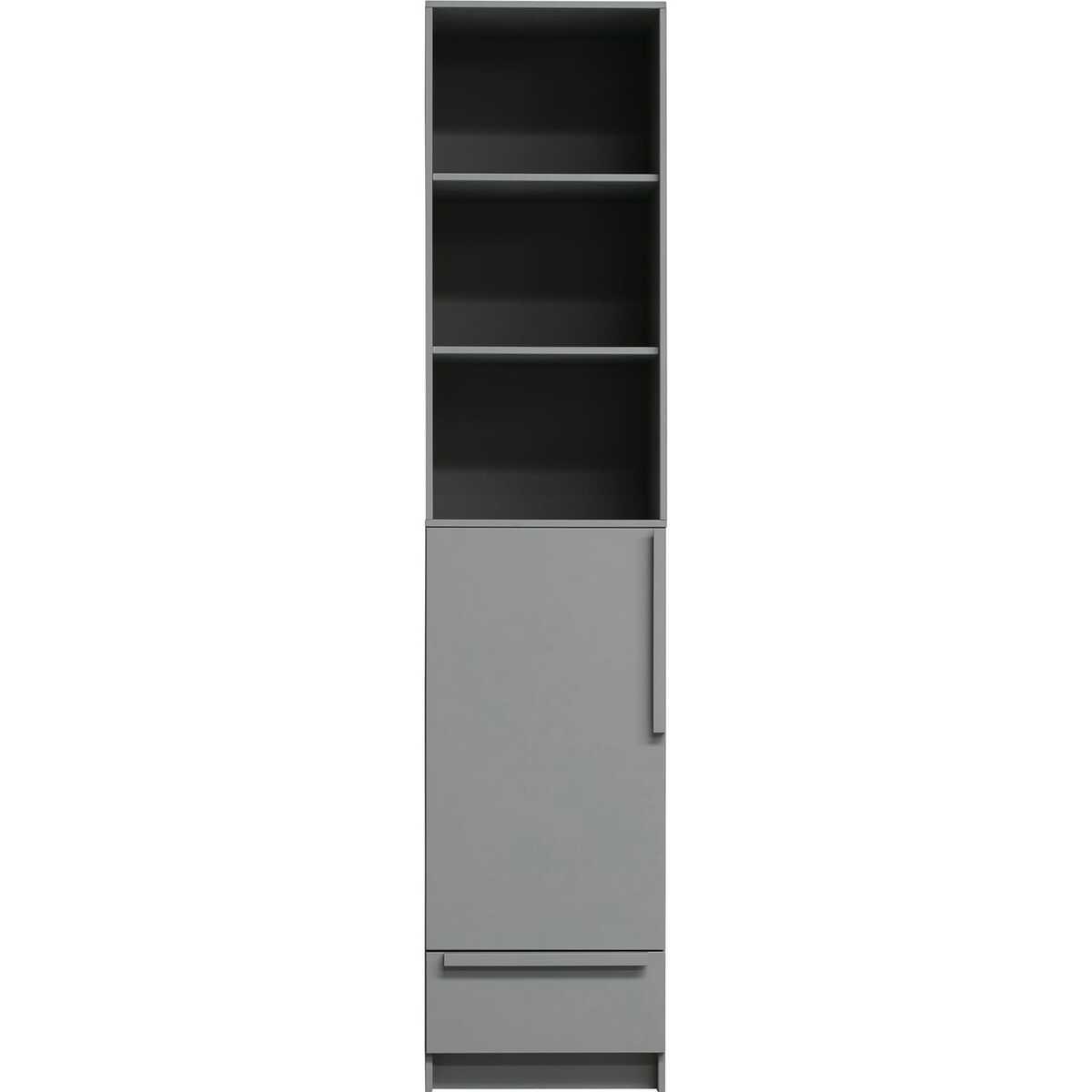 Image of Kleiderschrank Pure 1-türig Kiefer betongrau 48x215 Kleiderschrank Pure 1-türig Kiefer betongrau 48x215