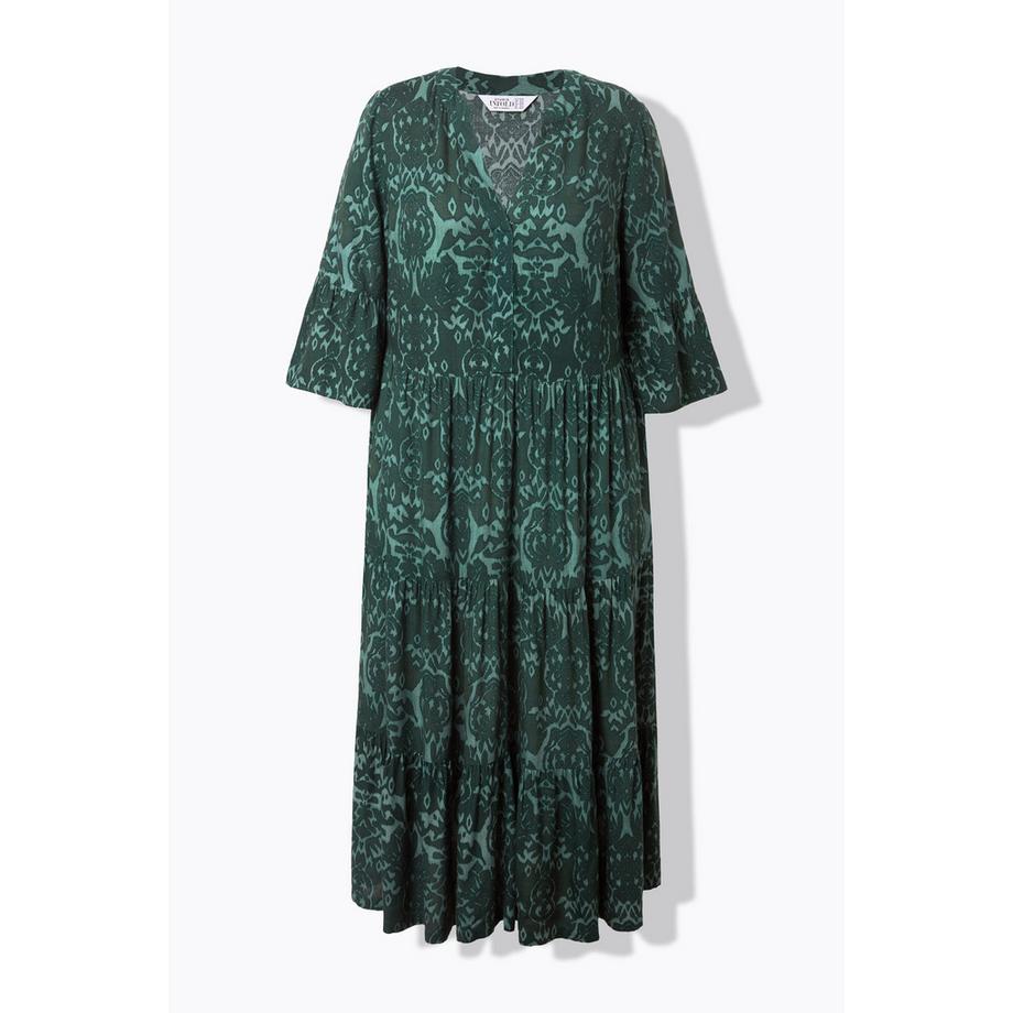 Studio Untold Robe Maxi Coupe Trapèze Imprimé Intégral Volants  