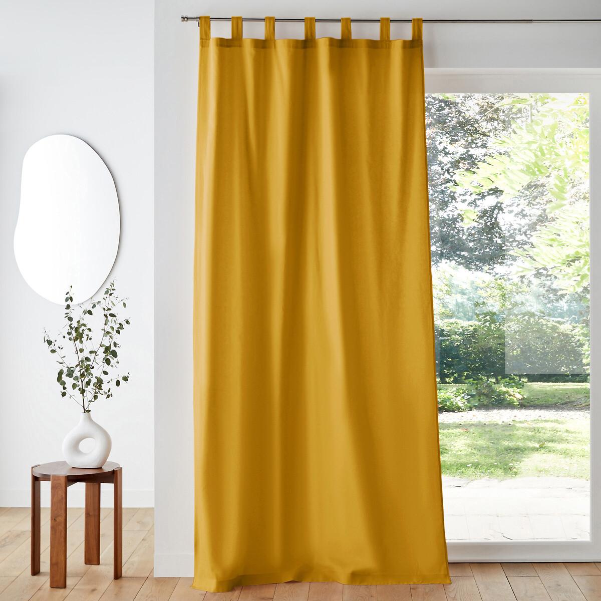 Image of Vorhang Mit Schlaufen Scenario Unisex Gelb 135x220cm