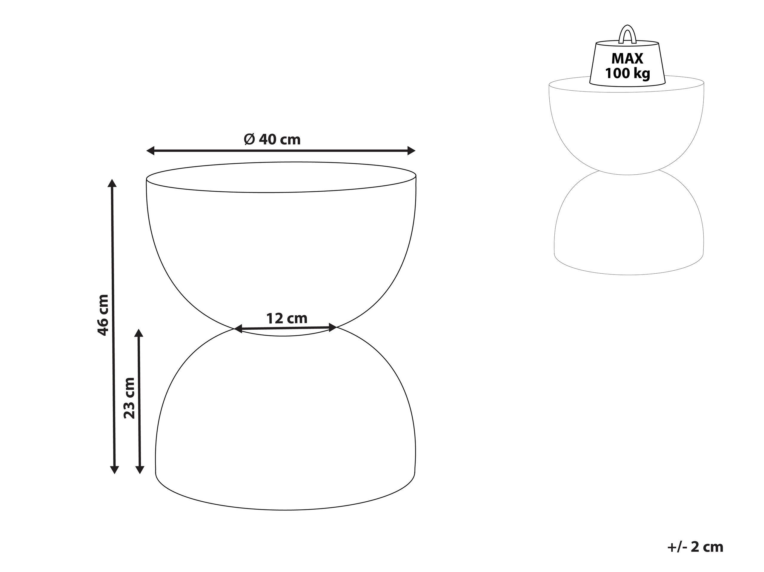 Beliani Beistelltisch aus Leichtbeton (MgO) Modern CAORIA  