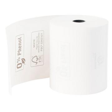 Rotolo per cassa 80x60mm - 1 pli termico 55g/m2 senza Fenolo. - x 20