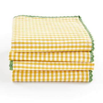 Lot de 4 serviettes de table coton/lin Trattoria