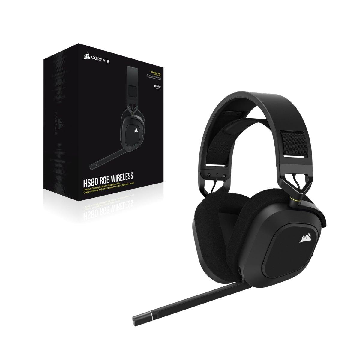 Corsair  Headset HS80 RGB iCUE Schwarz 