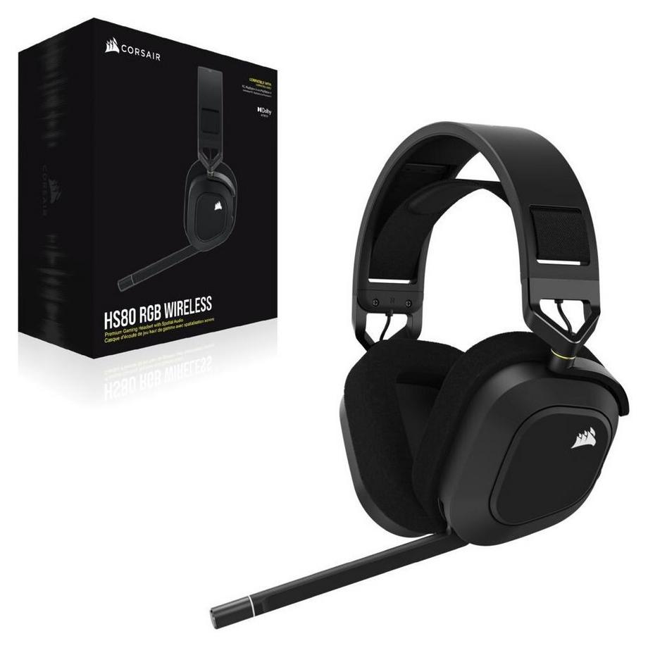Corsair  Headset HS80 RGB iCUE Schwarz 