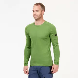 FORCLAZ TREK500
 T-shirt en laine mérinos manche longue homme - MT500 Vert