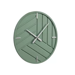 Vente-unique Horloge murale contemporaine - D. 50 cm - Vert et argenté - HERTI  