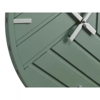 Vente-unique Horloge murale contemporaine - D. 50 cm - Vert et argenté - HERTI  