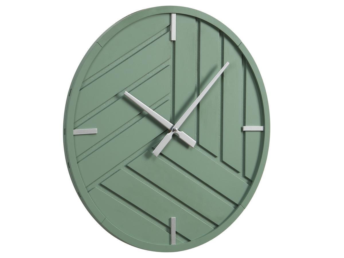 Image of Wanduhr - D. 50 cm - MDF - Grün & Silberfarben - HERTI Wanduhr - D. 50 cm - MDF - Grün & Silberfarben - HERTI