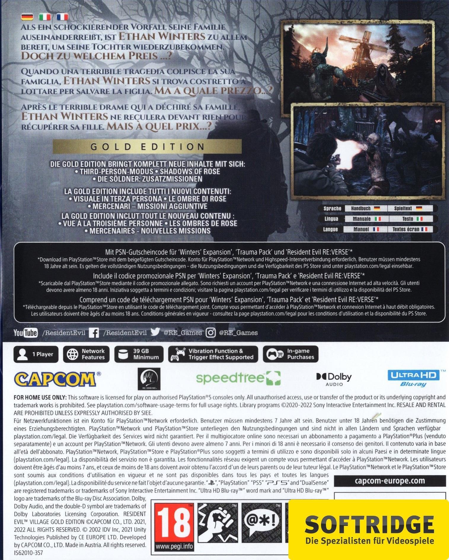 CAPCOM  Resident Evil 8 Village - Gold Edition 